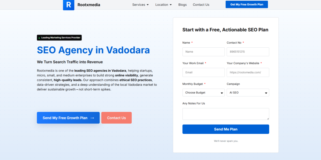 Best-SEO-Agency-in-Vadodara- rootxmedia